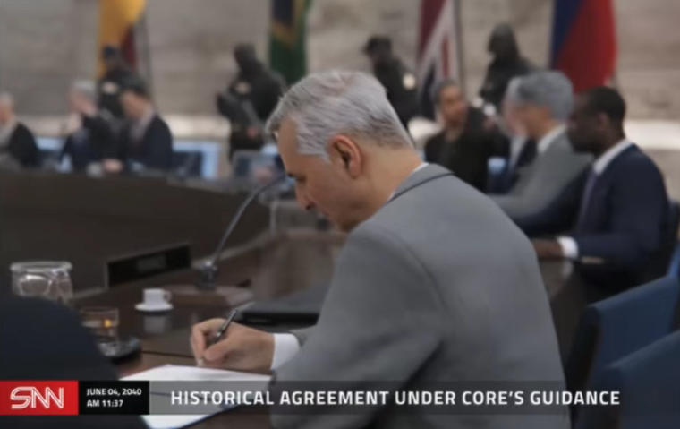 government representatives signing agreements