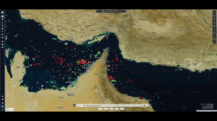 (Hormuz air motion map for the past 24 hours)